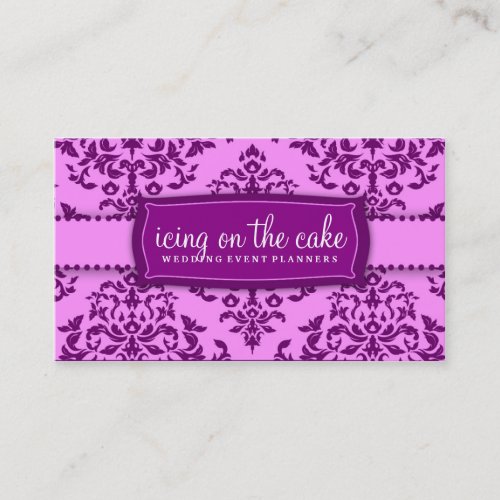 311 Icing on the Cake Purple Business Card Template