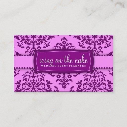 Customizable 311 Icing on the Cake Purple Business Card Template