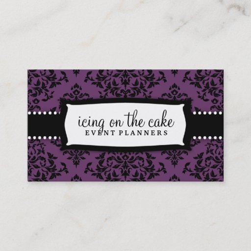 Customizable 311-Icing on the Cake Purple Business Cards