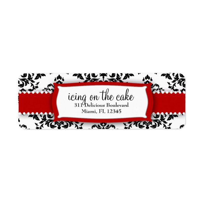 311 Icing on the Cake Red Address Label