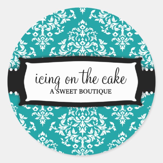311 Icing on the Cake Teal Classic Round Sticker (Front)