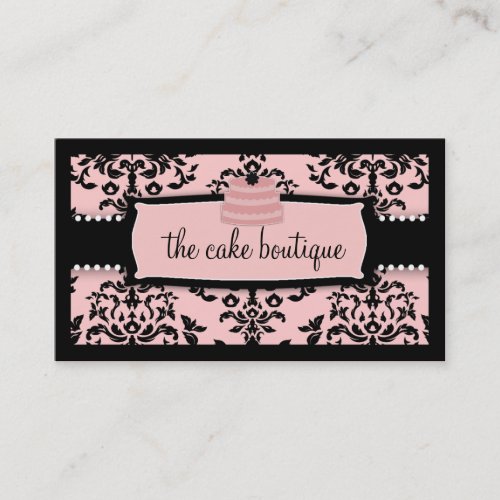 311 Icing on the Cake Tier - Sweet Icing Pink Business Card Template