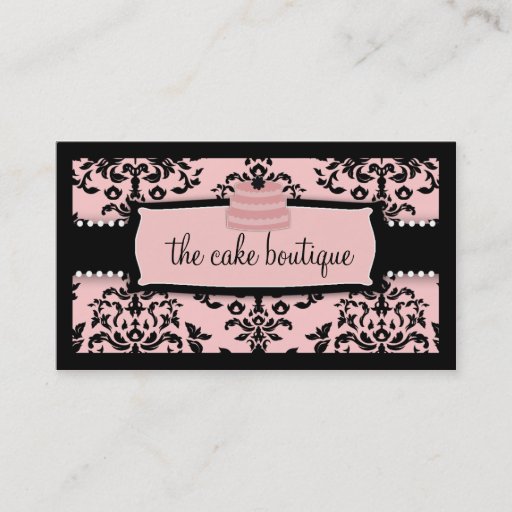 Customizable 311 Icing on the Cake Tier - Sweet Icing Pink Business Card Template
