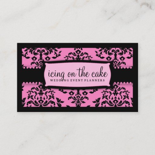 Customizable 311 Icing on the Cake Too Pink Liquorice Business Card Templates