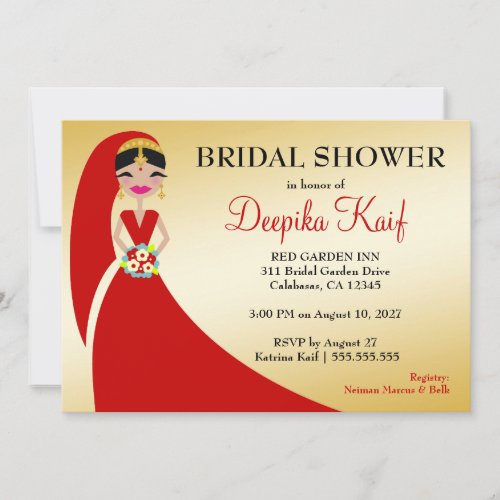 311 Indian Beauty Bride Invitation