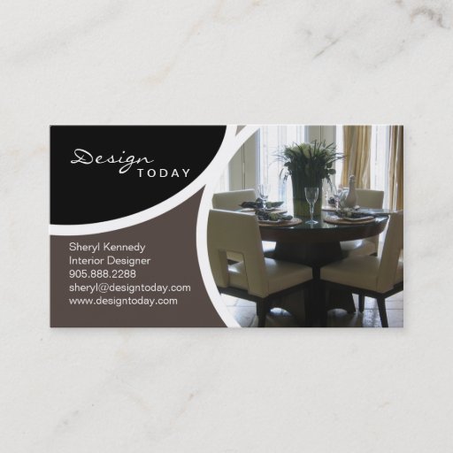 Customizable Interior Design Staging Modern Business Card