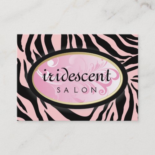 311-Iridescent Zebra Candy Pink on Pink Appt Card Business Cards