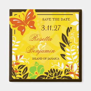 311 Jamaican Garden Save the Date Magnet