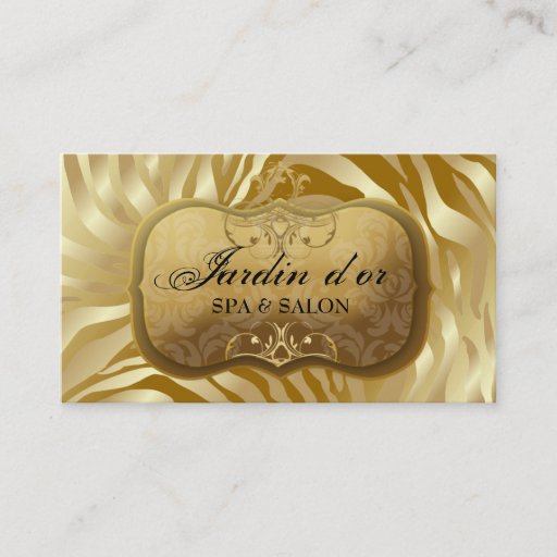Customizable 311-Jardin d'or with Zebra only Business Card