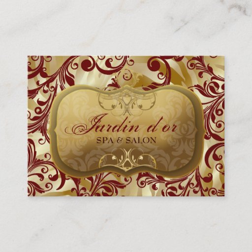 Customizable 311-Jardin d'or with Zebra Red  Appointment Card Business Card Templates