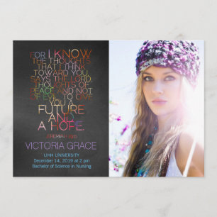 311 Jeremiah 29:11 Graduation Annoucement Announcement