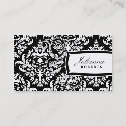 311-Julianna Day n' Night Damask Business Card Templates