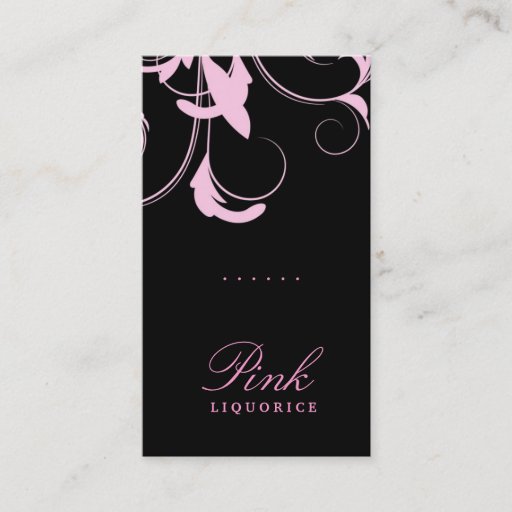 Customizable 311 Julianna Pink Liquorice Damask Business Card