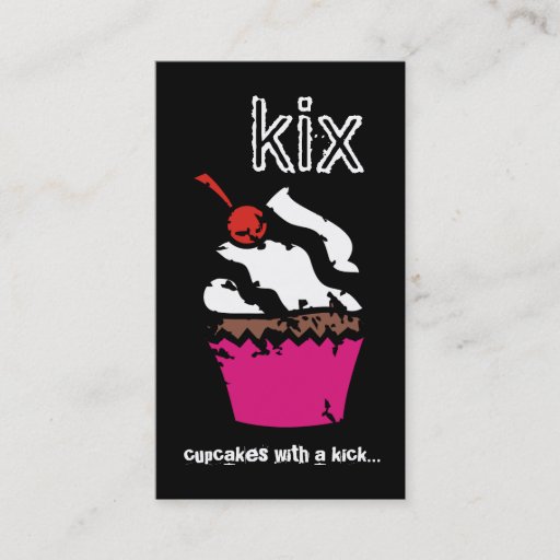 Customizable 311 Kickin' Cupcake Business Card Templates