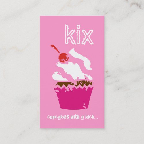 311 Kickin' Cupcake Strawberry Business Cards