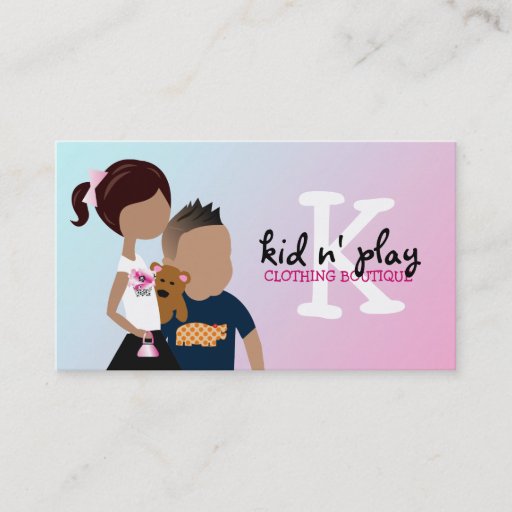 Customizable 311-Kid's Boutique Business Card Template