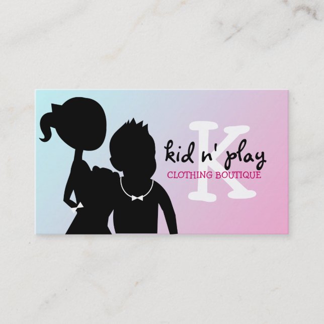 311 Kid's Boutique Silhouette Business Card (Front)