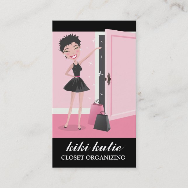 311 Kiki Cutie Open Door Shopping Gift Bags Business Card (Front)