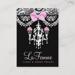 311 La Femme Cakes Black Business Card