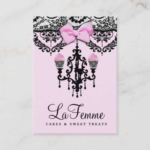 311 La Femme Cakes Pink Deux Business Card Template