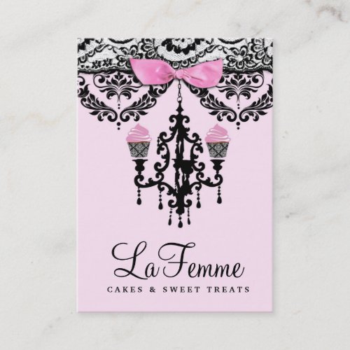 311 La Femme Cakes Pink Deux Business Card Template