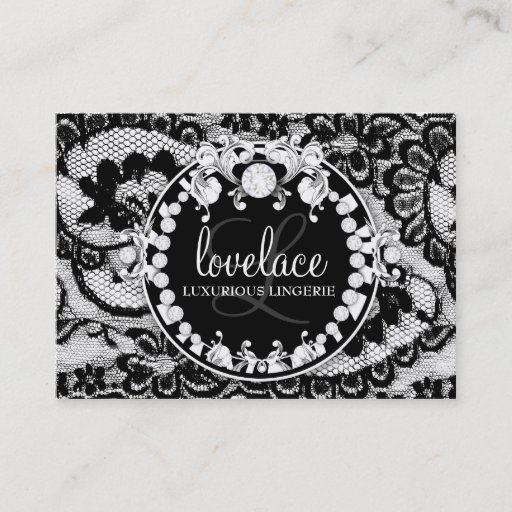 Customizable 311-Lace de Luxe Circque D' Zebra Business Card Template