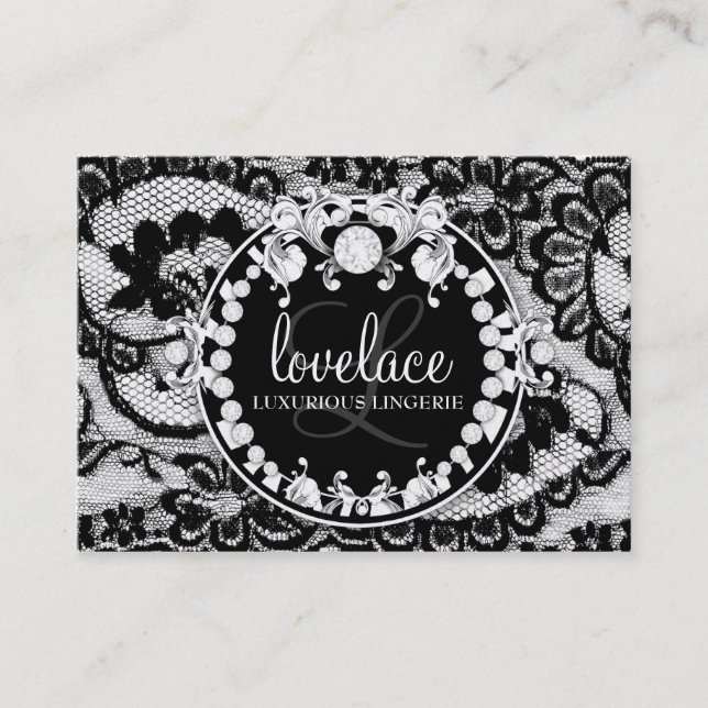 311-Lace de Luxe - Circque D' Zebra Metallic Gold Business Card (Front)