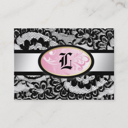 Customizable 311 Lace de Luxe Iradescent Pink Business Card Templates