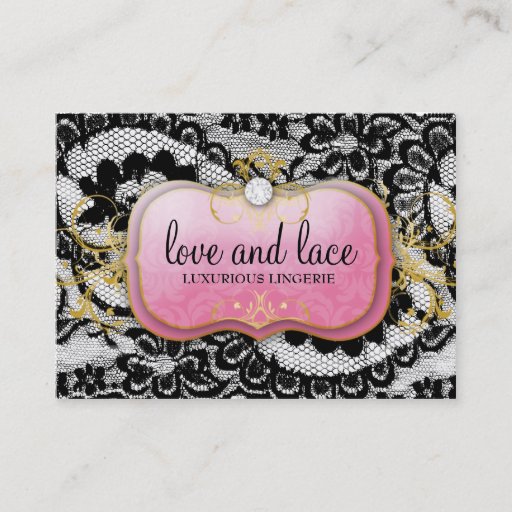 Customizable 311 Lace de Luxe Lavish Pink Plate Business Card