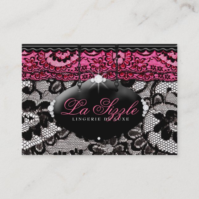 311 Lace de Luxe Pink Business Card (Front)
