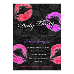 dirty thirty birthday invitations