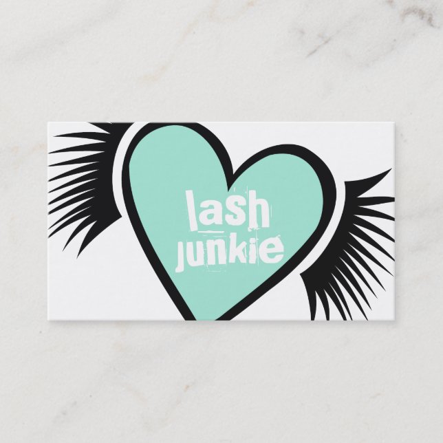 311 Lash Junkie MINT GREEN Appointment Card (Front)
