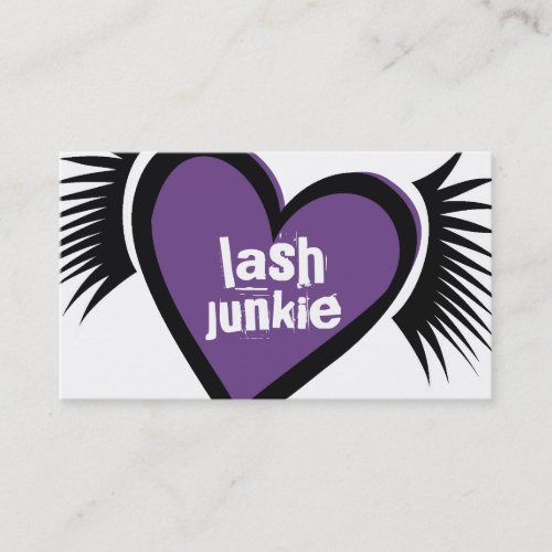 311 Lash Junkie Purple Business Cards