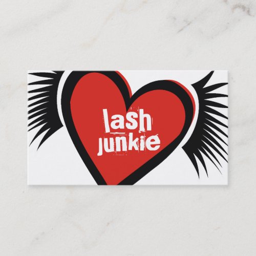 311-Lash Junkie Red Business Cards