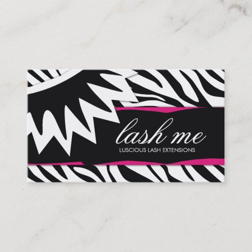 311 Lash Me Zebra Stripes Business Card