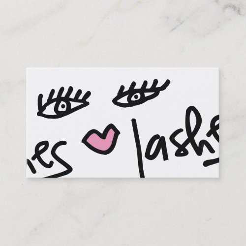 311-Lash Service Customizable | White Business Card