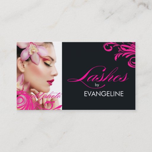 Customizable 311 Lashes By Hot Pink Business Card