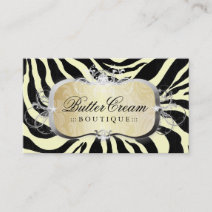 311 Lavish Buttercream Platter Zebra Business Card