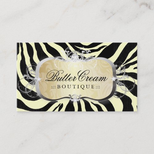 311 Lavish Buttercream Platter Zebra Business Cards
