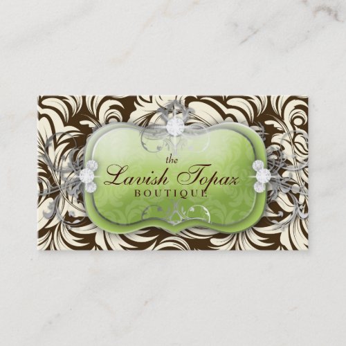 311 Lavish Lime Brown Business Card Templates