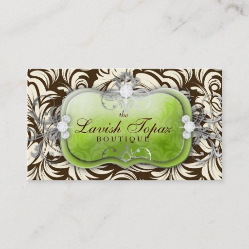 Customizable 311 Lavish Lime Brown Business Card Templates