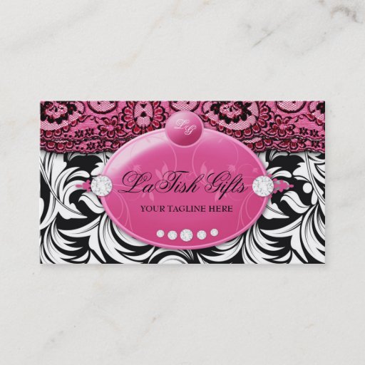 Customizable 311-Lavish Pink Delish with Fashionista Business Cards