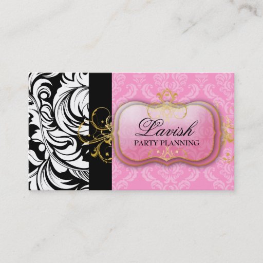 Customizable 311 Lavish Pink Plate Business Cards