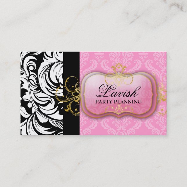 311 Lavish Pink Plate Business Card (Front)