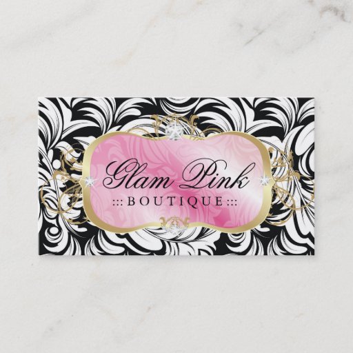Customizable 311-Lavish Pink Platter | Golden Business Cards