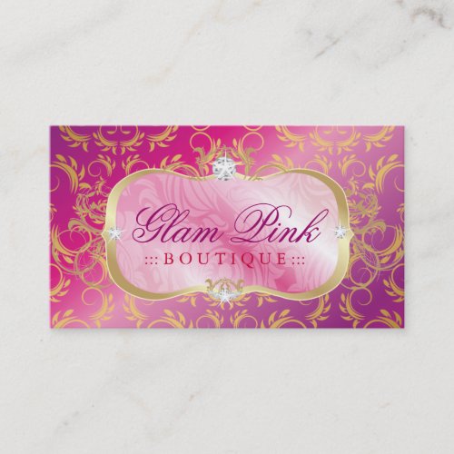 311 Lavish Pink Platter Golden Divine Pink Pout Business Cards