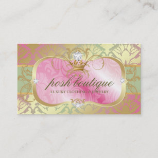 311 Lavish Pink Platter Shimmer Tiara Business Card