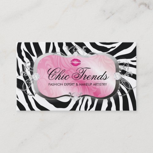 311 Lavish Pink Platter with Lips Business Card