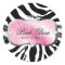 311 Lavish Pink Platter Zebra Stickers