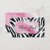 311 Lavish Pink Platter Zebra { Update } Business Card (Front/Back)